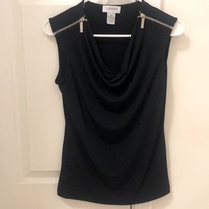 NWOT Dark Blue Tank with Zippers